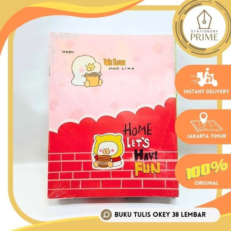

Buku Tulis OKEY 38 Lembar ( 1 Pack isi 10 Buku ) BIG SALE