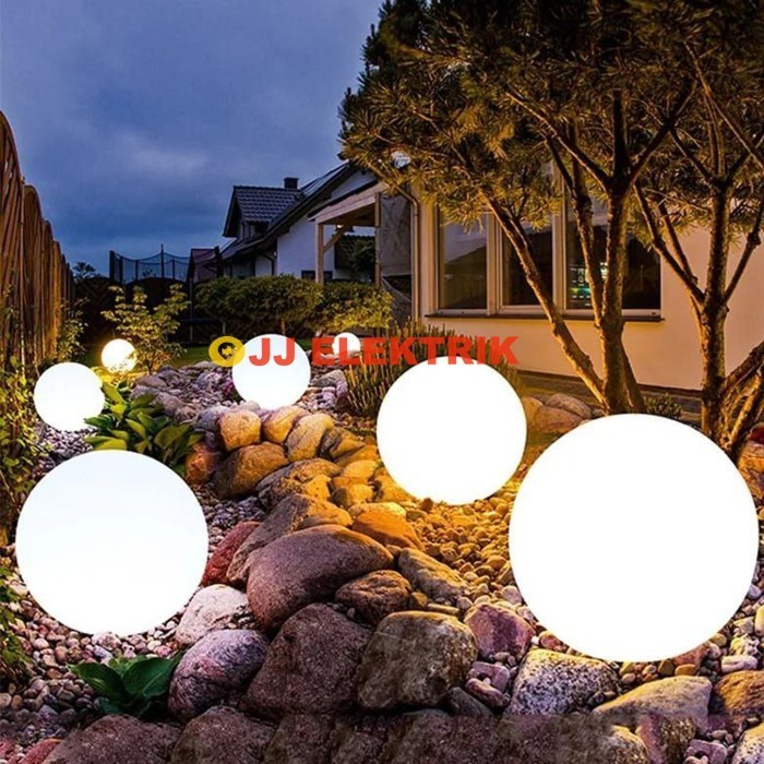 Lampu Taman Outdoor Waterproof Bulat 40 Cm Gratis Ongkir