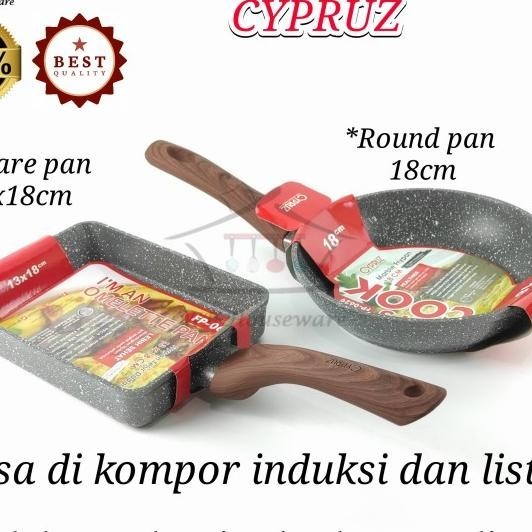 Cypruz Fry Pan Tamagoyaki Marble / Omelette Pan / Wajan Omlet
