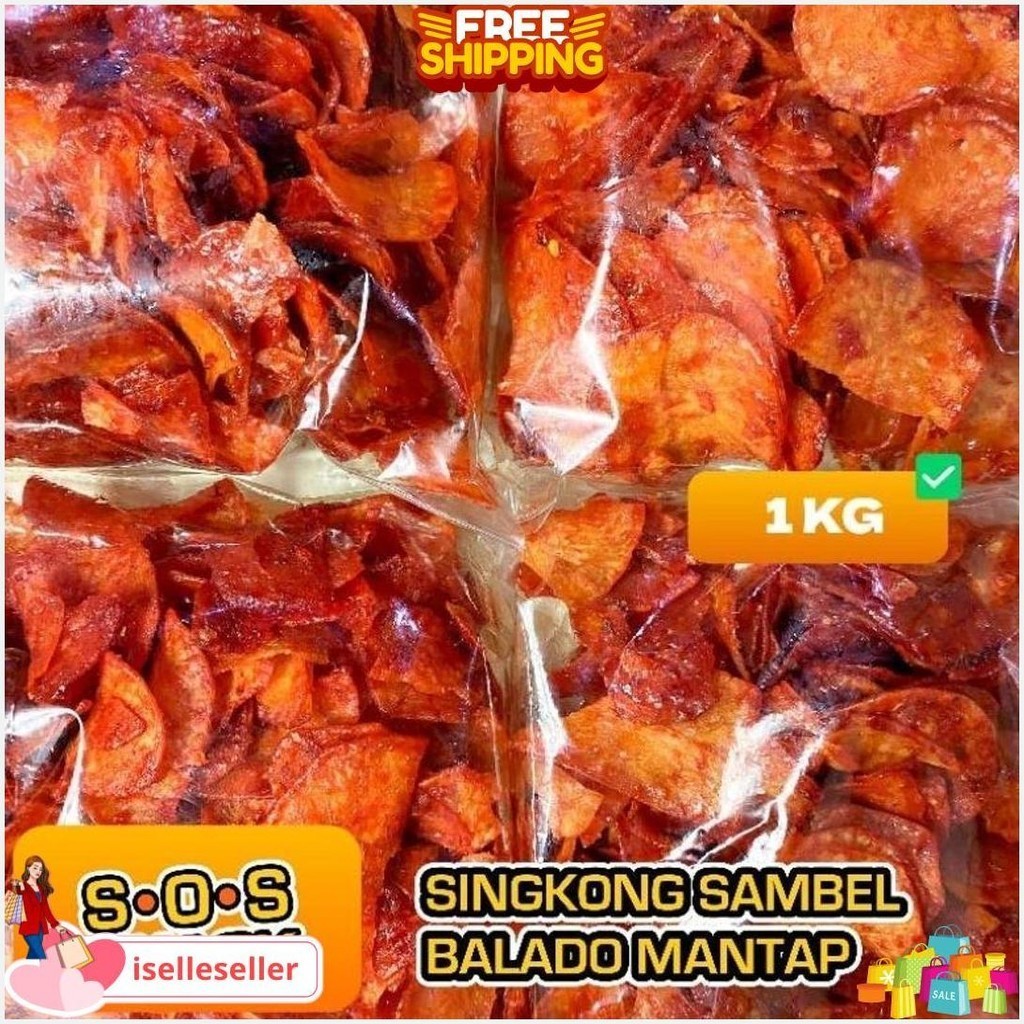 

Singkong Sambal Sambel Sanjai 1Kg Pedas Manis Gratis Ongkir