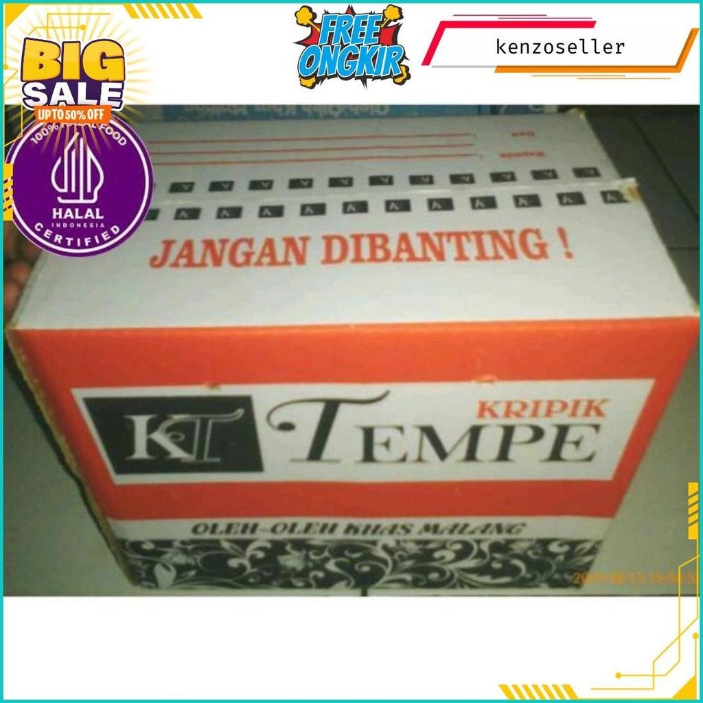 

Keripik Kripik Tempe 1 Box Kardus Isi 8Bngks Original Produk