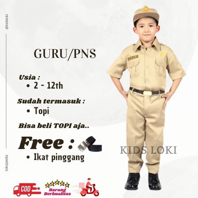 Seragam Profesi PNS laki-laki pakaian anak baju anak setelan anak laki .