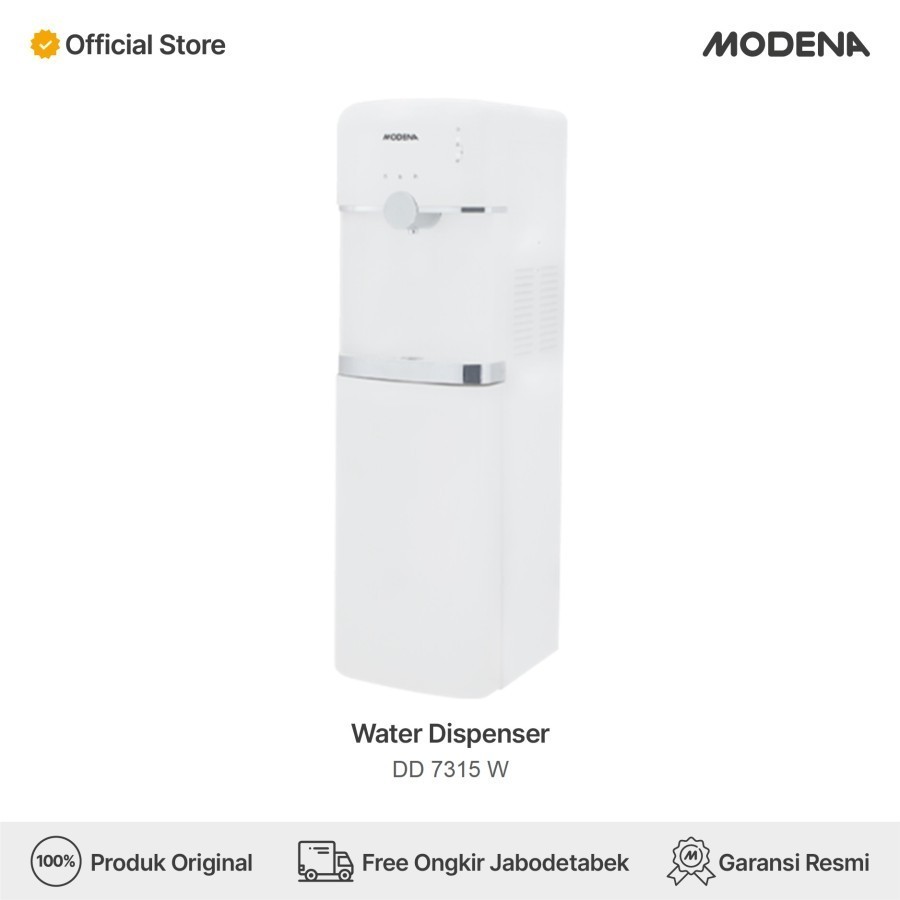 MODENA Water Dispenser DD 7315 W Galon Bawah Stainless Steel DD7315 DD7315W