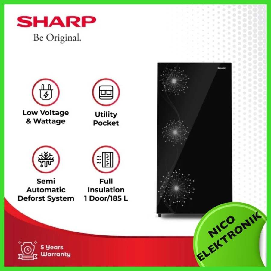 Kulkas Lemari es SHARP sjx-197w-dw Double Freezer kulkas 1 pintu
