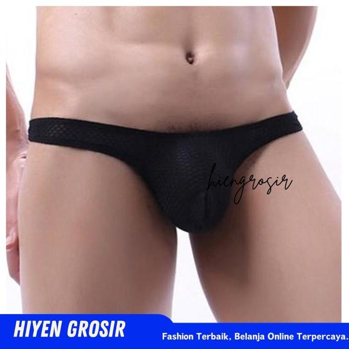 THONG PRIA CELANA DALAM THONG PRIA THONG JALA JARING BLACK   HIYEN GROSIR LUAR BIASA 