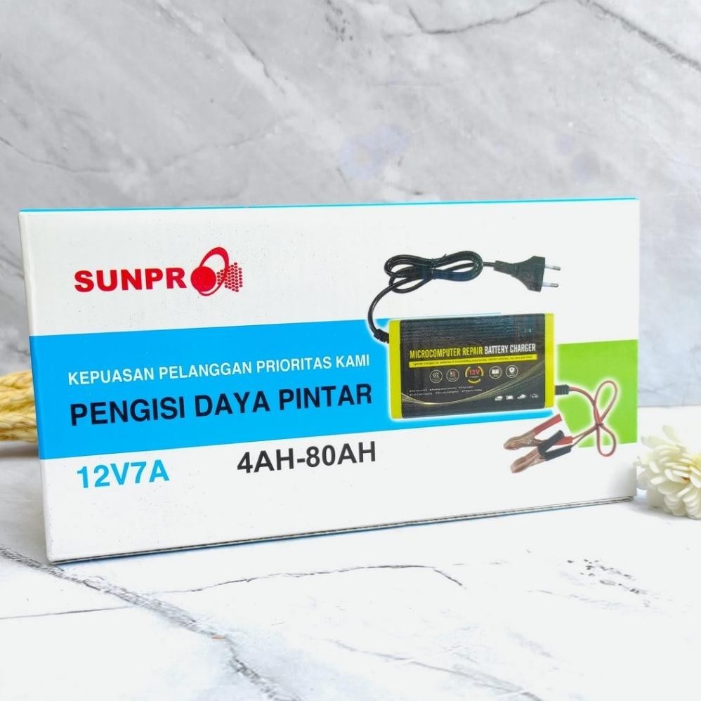 SGH - Battery Charger Sunpro 12V 7A / Adaptor cas Aki 4AH-80Ah TERLARIS
