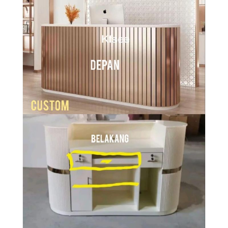 Meja Resepsionis - Meja kasir - meja kasir minimalis