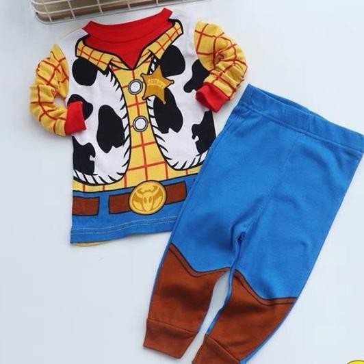 Baju Piyama Woody Toy Story Disney Buzz Balita Bayi Anak Kostum