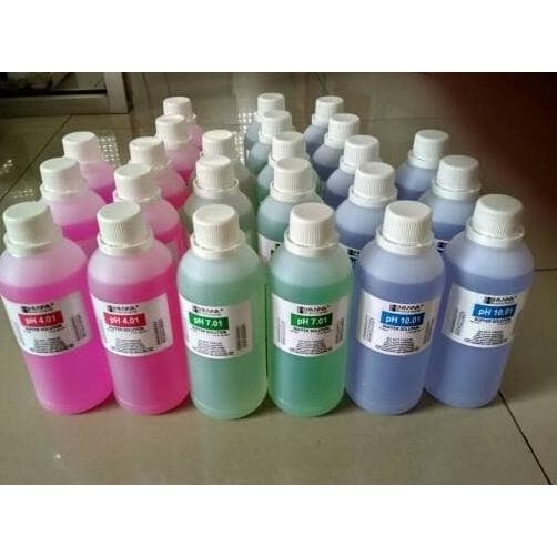 Paket Buffer Solution Ph 4 - Ph 7 - Ph 10 Hanna 500 Ml