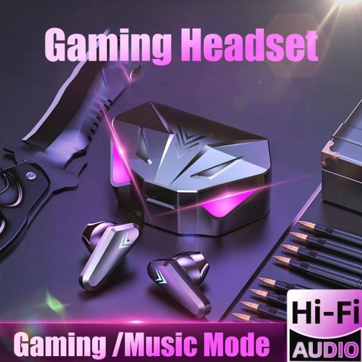 Viral X15 Headset Gaming Bluetooth Wirelless / Earphone Gaming X15 / Tws Bluetooth Gaming X15 HotSal