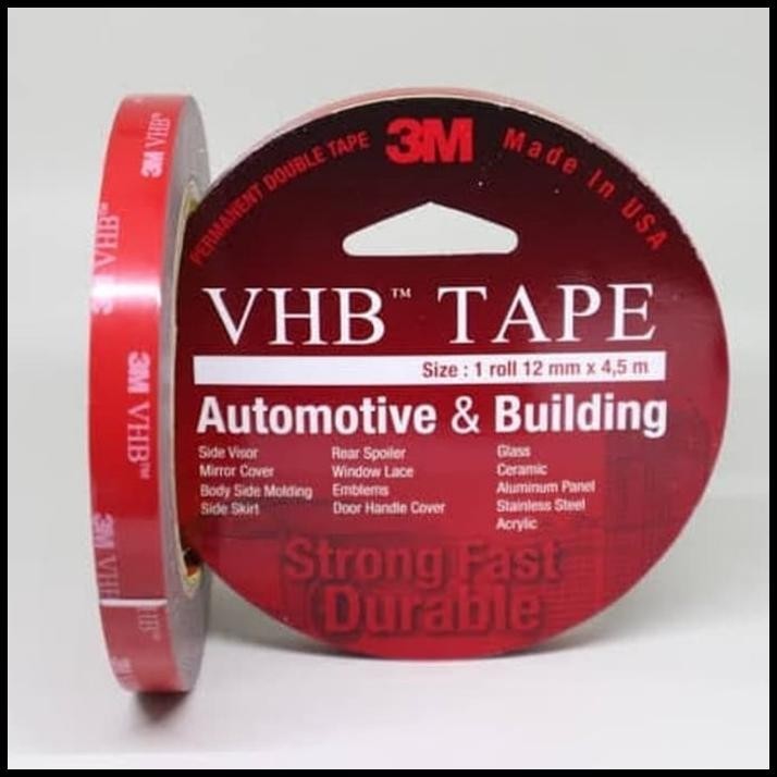 

TERMURAH 3M VHB DOUBLETAPE ORIGINAL UK 12.5 MM 4.5 M !!!!