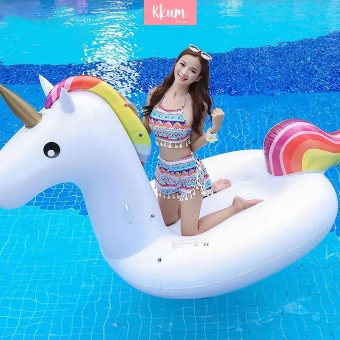 Ban renang aesthetic unicorn karakter besar/ Pelampung duduk dewasa