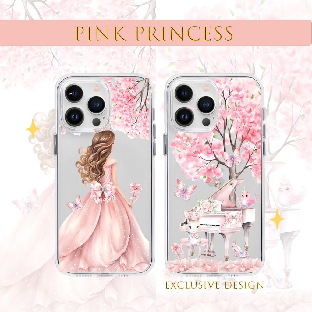 Case PINK PRINCESS  SAMSUNG A05 A05S A42 M33 M53 5G A3 A5 A7 2015 2016 2017 A310 A320 A510 A520 A710