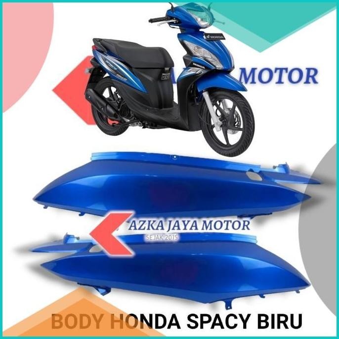 Body Honda Spacy Biru / bodi belakang Spacy Biru polos / kiri kanan 8J