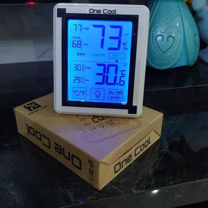 Digital Thermometer Thermo Hygrometer One Cool Indoor Touch Screen