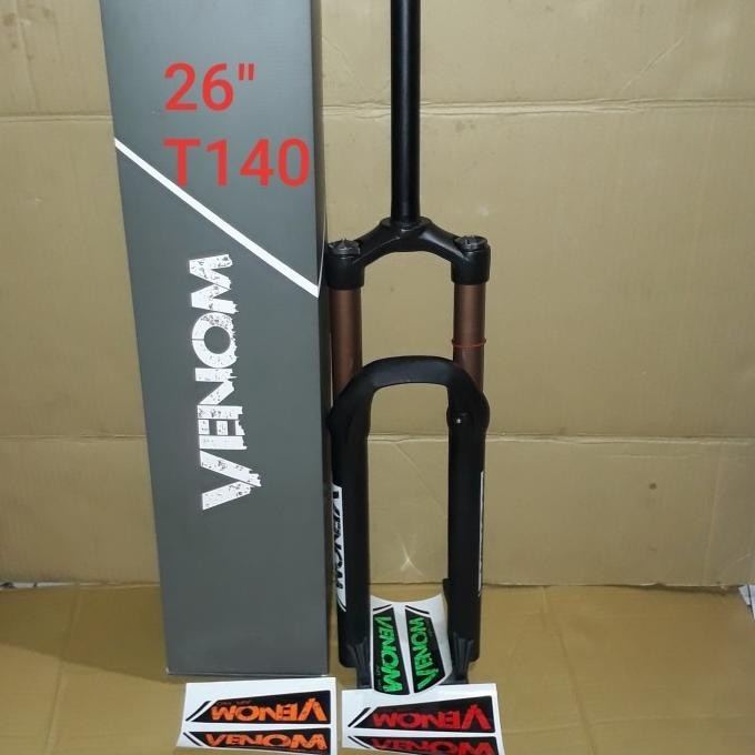 Fork Shockbreaker Sepeda 26 Mtb Venom Air Lock T140Mm Magnesium Alloy