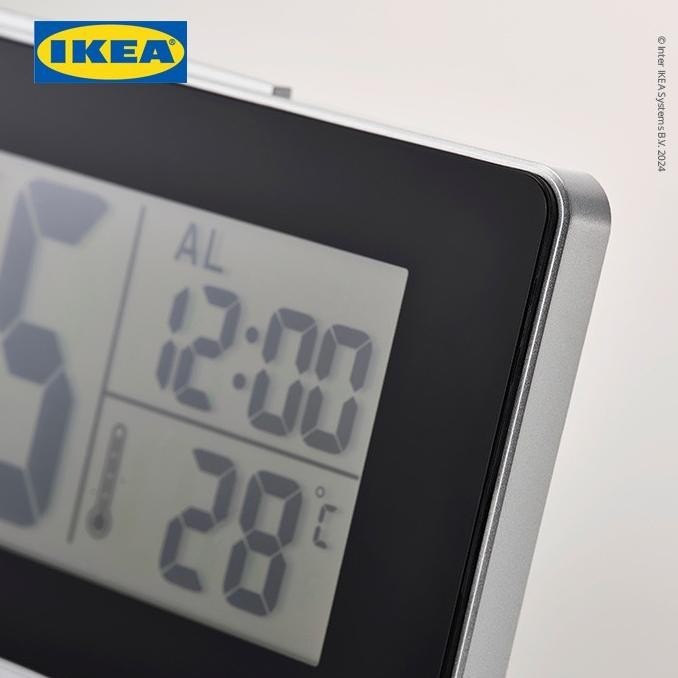 

IKEA FILMIS Jam Meja Dengan Alarm / Termometer 16.5x9cm KS