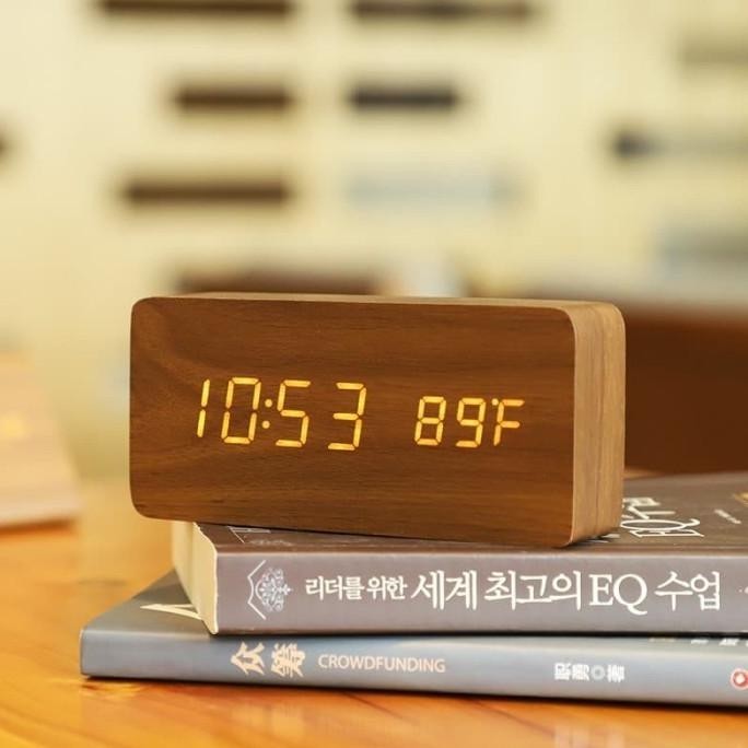 

Jam Estetik /Digital Wood Smart Alarm Clock/ Jam Meja Kayu Digital Led KS