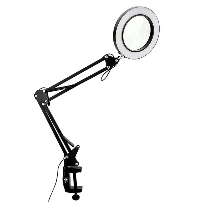 

10X Magnifying Glass with Light and Clamp 3 Color Modes 10 Brightness