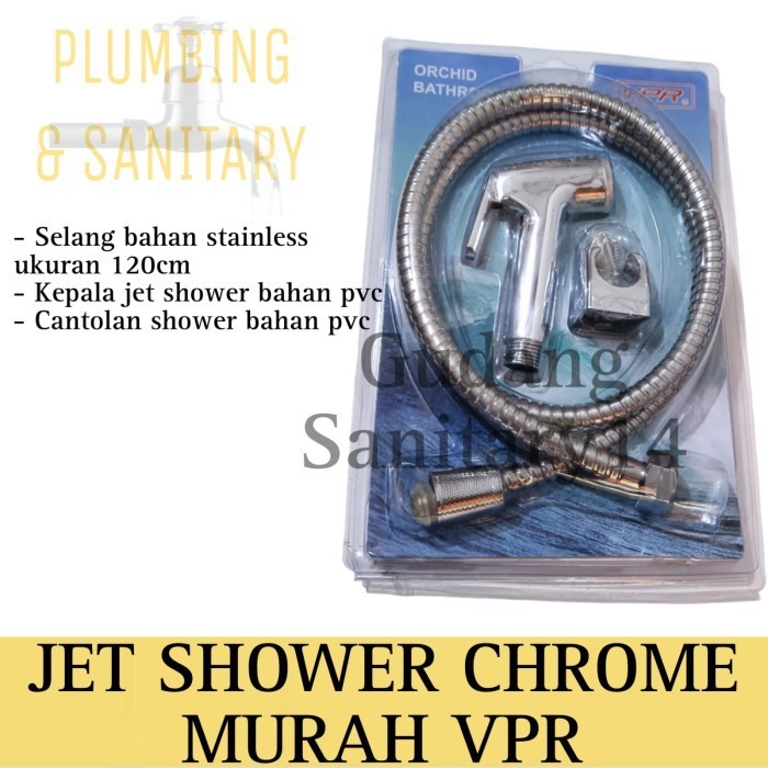 Jet Shower Chrome PVC Set Jet Shower Cebok Closet Set Jet Shower Bidet K02