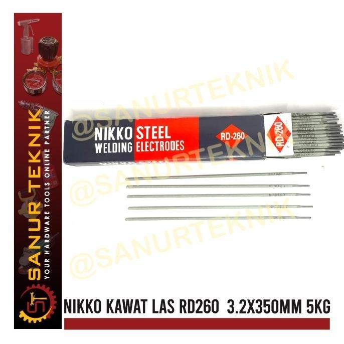Nikko Steel Kawat Las Rd 260 Rd260 3.2Mm 3.2 Mm (5 Kg)