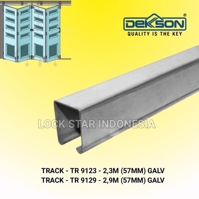 Rel Atas Pintu Lipat Besi Dekson Tr 9129 Galv Original