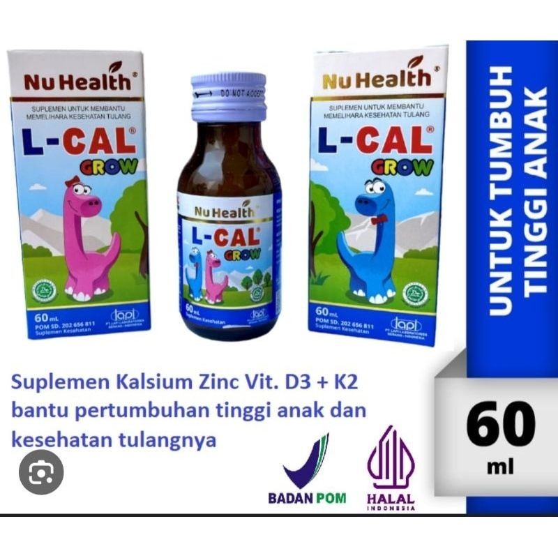 NU Health L CAL Grow Suplemen Vitamin kesehatan Pertumbuhan Anak L-Cal Grow