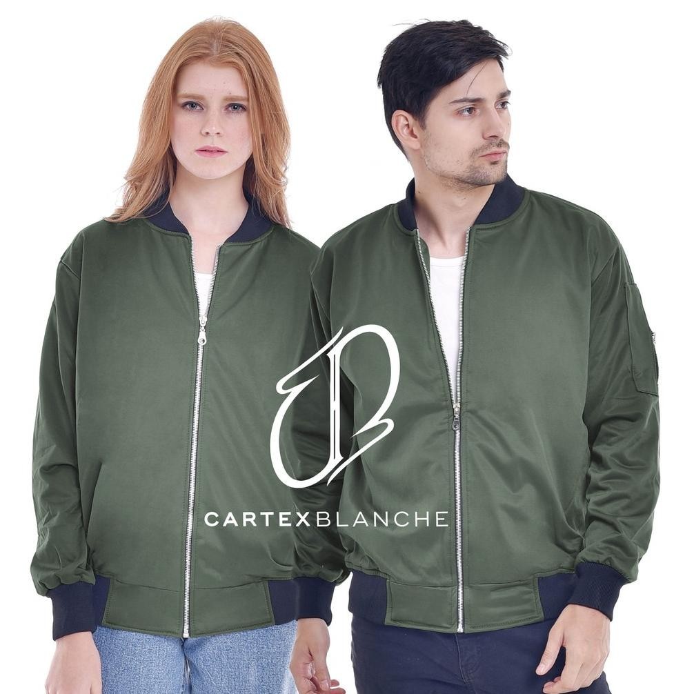 Jaket Pria Keren Army Polos Bomber Unisex Pria Wanita Size M Xxl