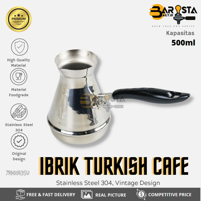 Alat Seduh Kopi Tubruk Turki Ibrik - Turkish Coffee Pot Tubruk 500ml