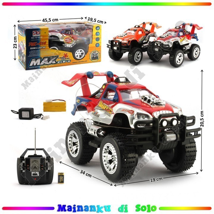 [Mainanku] Mainan R/C Mobil Jeep Max 1:12 Charge + Charger Max - 1815