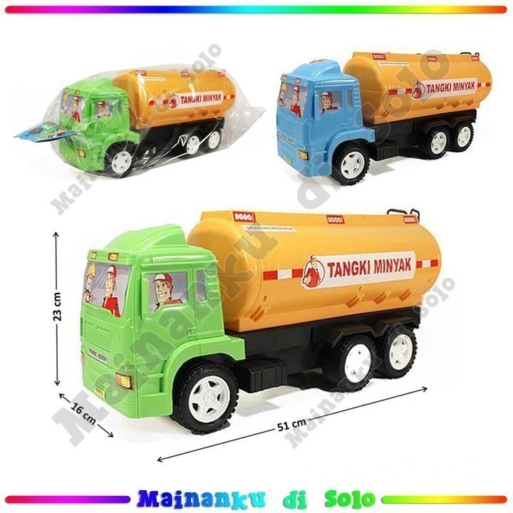 [Mainanku] Mainan Truk Tronton Tangki Size Panjang 51 cm Tangki Minyak
