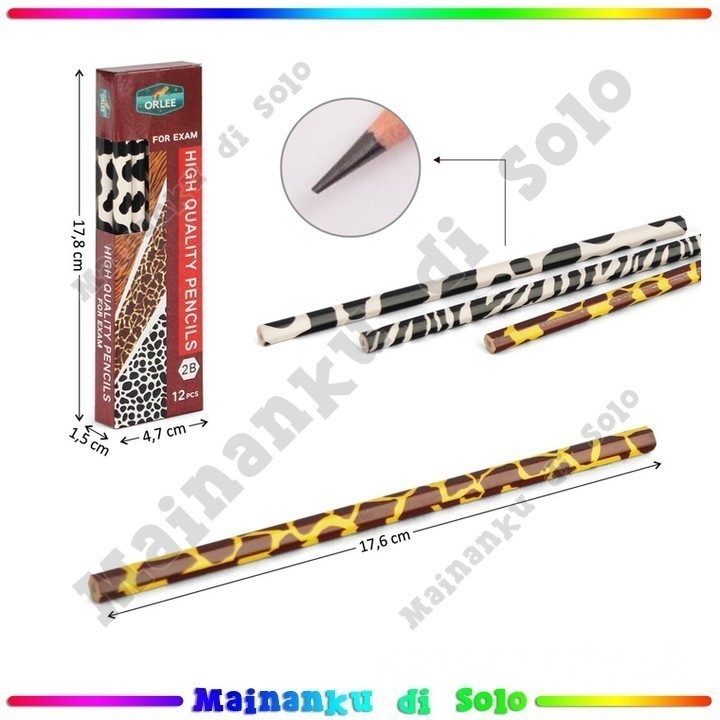 

[Mainanku] Alat Tulis/Alat Tulis Kantor Pensil 2B Motif Animal