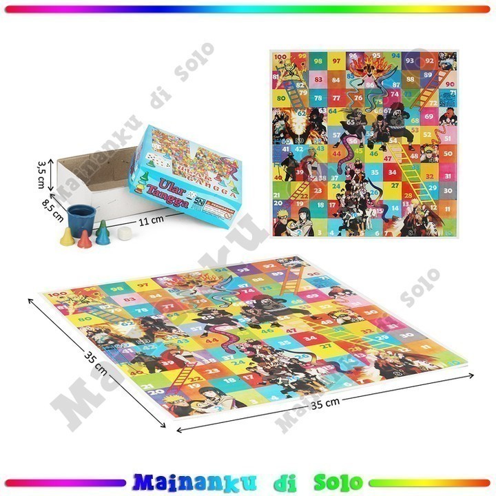 [Mainanku] Game Toys Mainan Ular Tangga Gambar Karakter Naruto