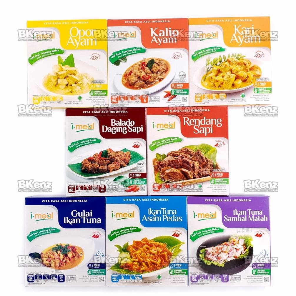 

tru-63 iMeal Lauk Makanan Siap Saji i-Meal Rendang Balado Kari Opor Sambal Matah Hemat