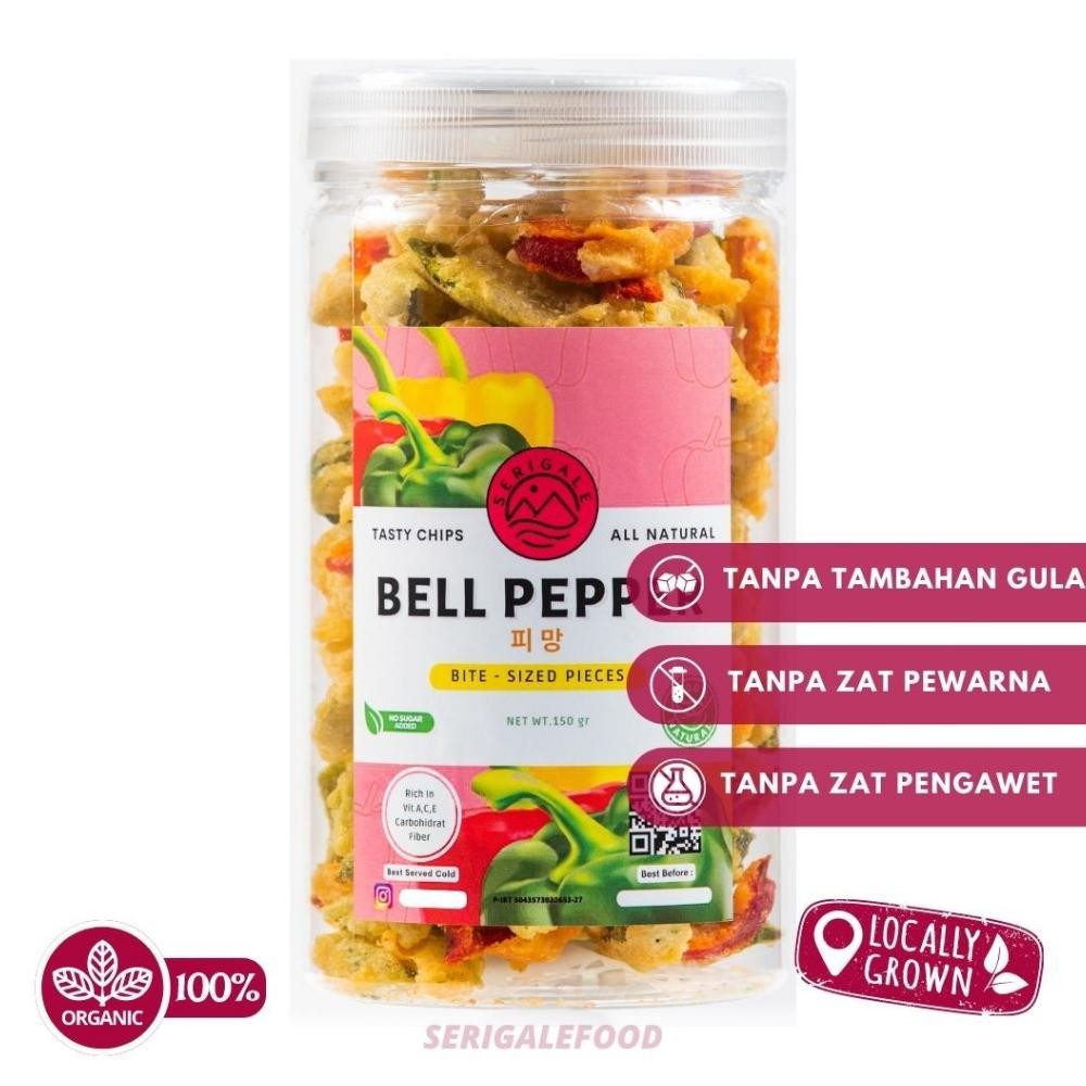 

VE29 SERIGALE KERIPIK SAYUR PAPRIKA I KEMASAN TOPLES 1000ML I PREMIUM BELL PEPPER CHIPS I KERIPIK SAYUR MIX I CAMILAN DIET SEHAT Berkualitas
