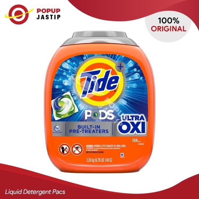 Tide Pods Ultra Oxi Liquid Detergent Pacs - 104 Pods