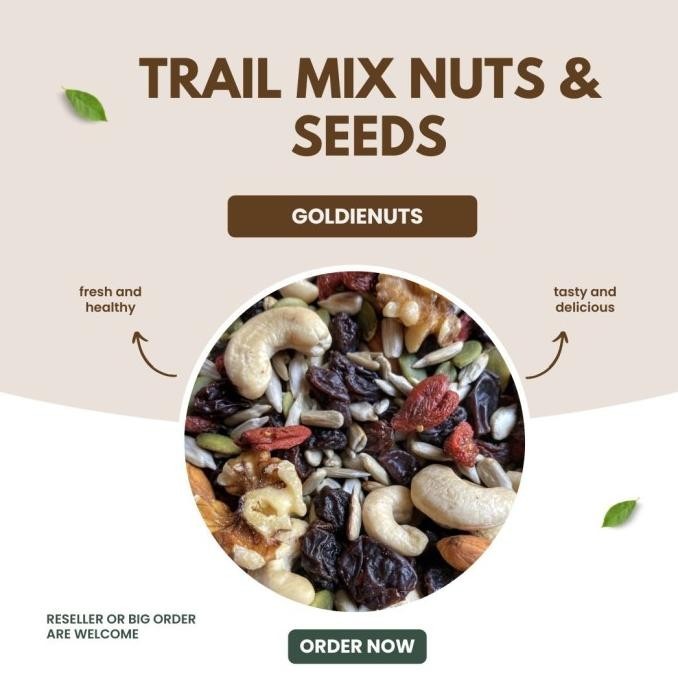 

TRAIL MIX NUTS SEEDS (Goji Berry, Almond, Mete, Kismis) 250 gr WS88