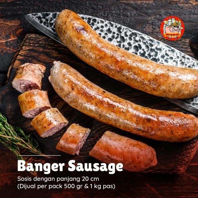 

BANGER SAUSAGE PORK SOSIS PANJANG 20 CM BABI BALI ASLI SUPER ENAK LS01