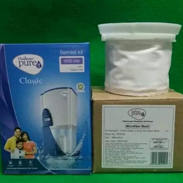 Paket Unilever Pureit Germ Kill 1500L / Germkill + Filter Microfiber