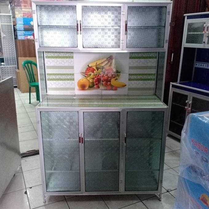 Rak Piring 3 Pintu Alumunium