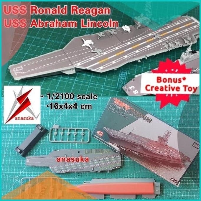 Kapal induk Nimitz Class USS Ronald Reagan Miniatur Model Kit 8JVLZ4 a