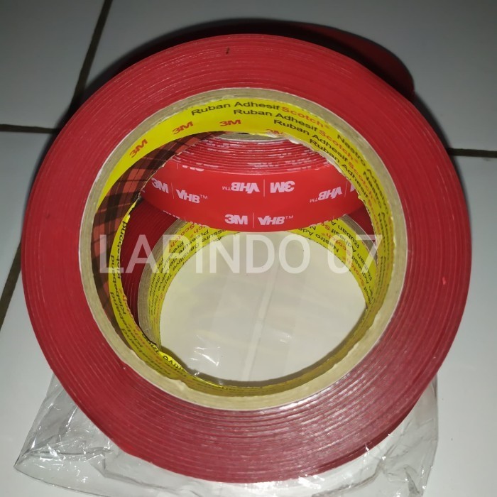 

3M Double Tape Kaca - Tipe Vhb 4910 Bening Size 24 Mm X 4,5 Mtr