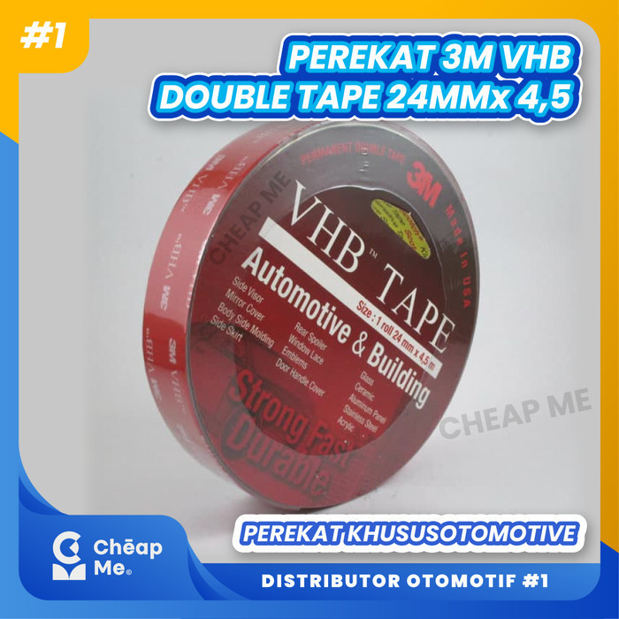 

Perekat 3M Vhb Dobel Tip Double Tape 24Mm X 4,5 Besar Original