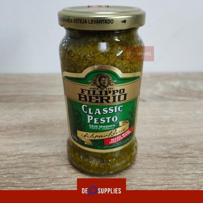 

Filippo Berio Classic Pesto 190gr - Saus Pasta Spagheti Pesto Basil GBM