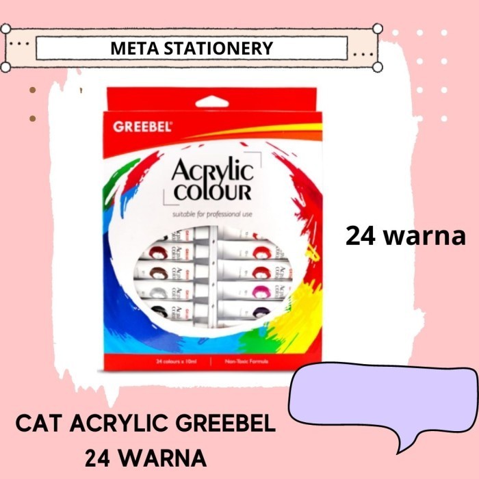 

Cat Acrylic Akrilik Bazic 24 Warna
