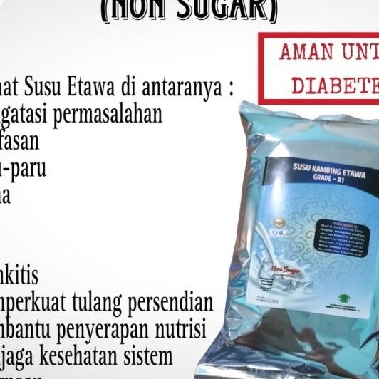 

Susu Bubuk Kambing Etawa Tanpa Gula - Kiloan - Ukuran 1 Kg