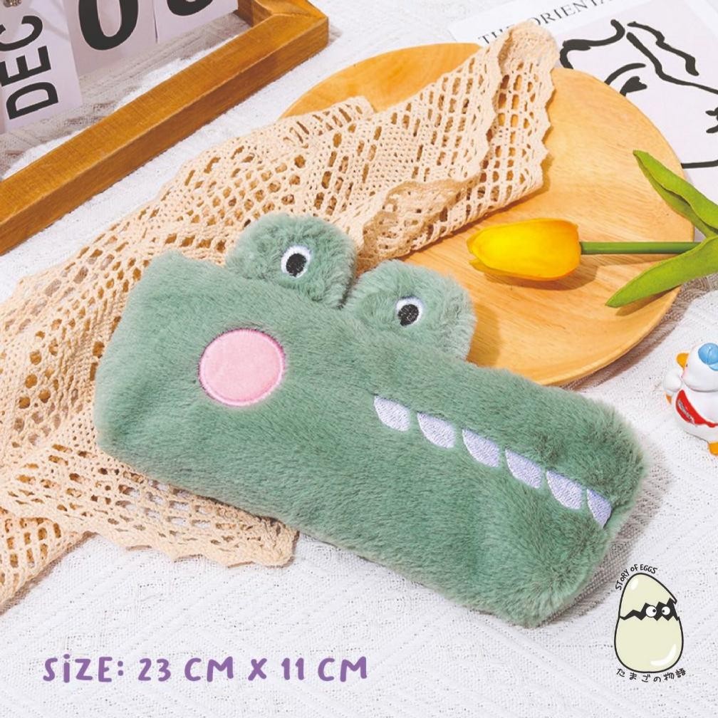 

Tt60 Fluff Croco And Cute Bunny Pencil Case Bulu Travel Case Kotak Pensil Besar Travel Pouch Make Up Promo