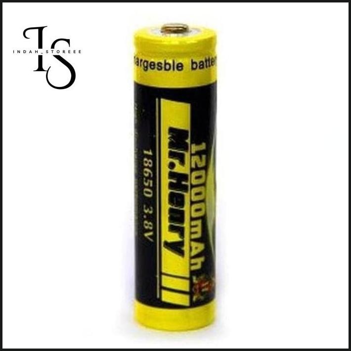 BATERAI BATRAI BATRE Mr Henry Charger 18650 3.7V 12000ma indah_storeee