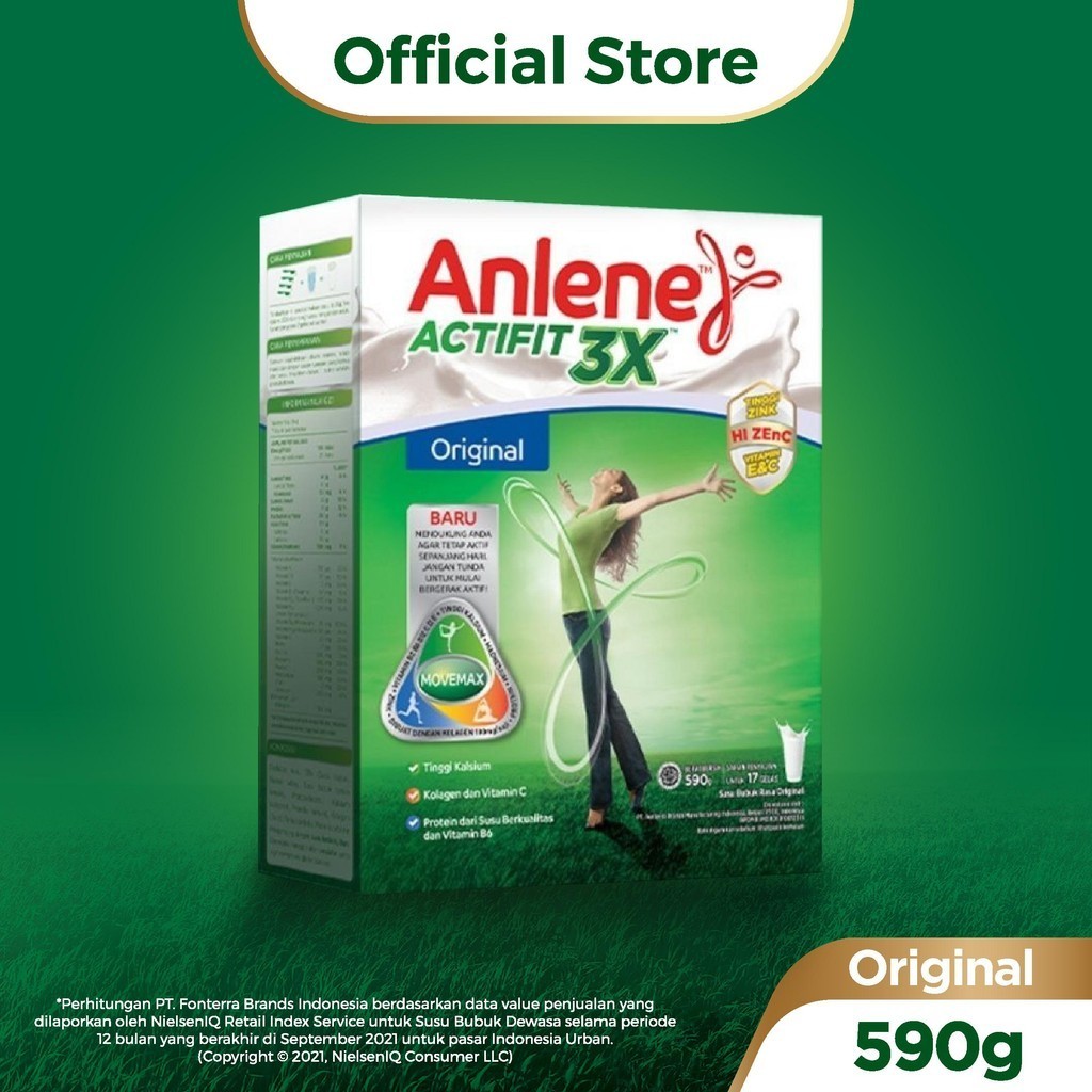 

Anlene Actifit 3X Susu Bubuk Original 590g-Tulang, Sendi & Otot