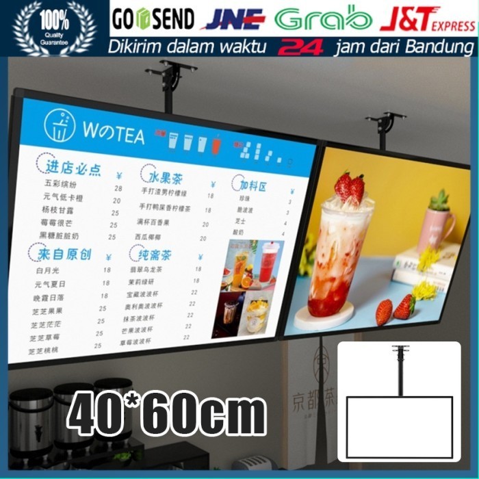 ((((()paling dicari] LED Menu Board Display Cafe LED 40x60Cm Light Board LED Light Box